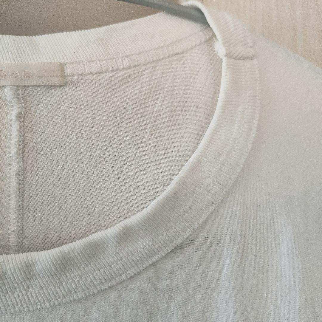 COMOLI コットン フットボールTシャツ ホワイト サイズ2
