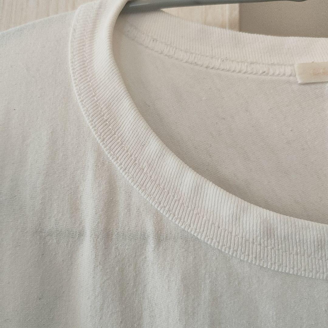 COMOLI コットン フットボールTシャツ ホワイト サイズ2