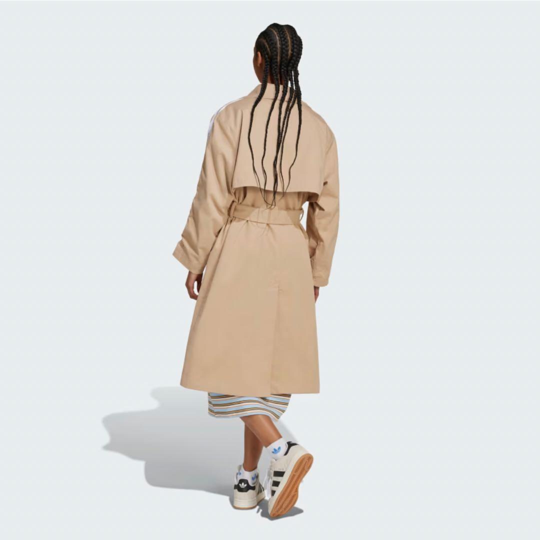 adidas originals 3本ライン　ツイル　トレンチコート　M