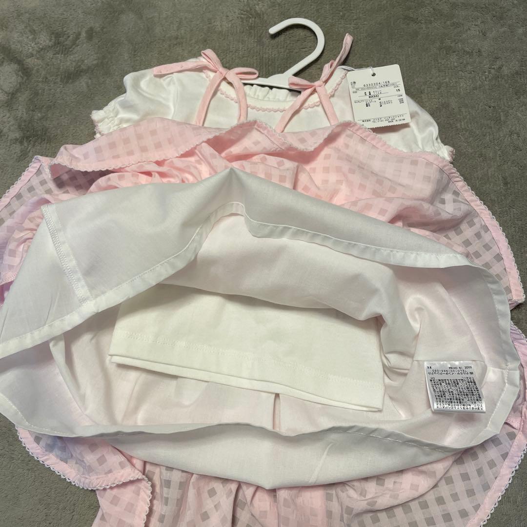 新品タグ付き　ウサギマスコット　キャミワンピース＆半袖Tシャツセット　メゾピアノ