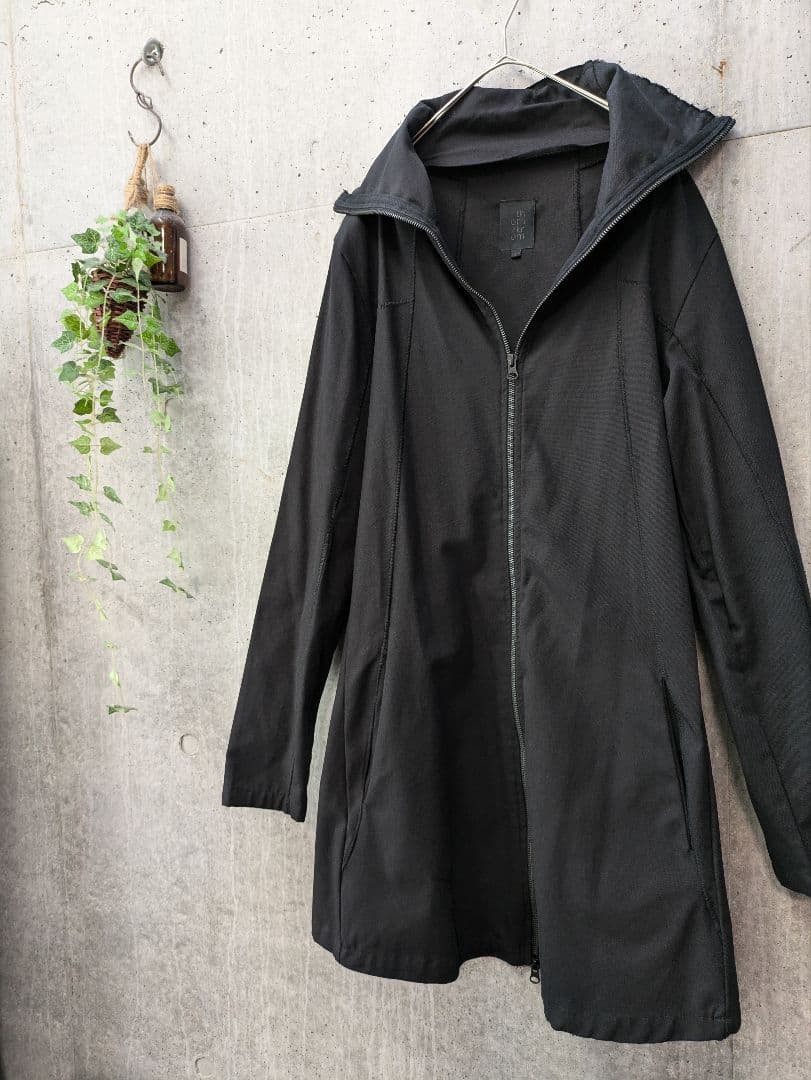 【thom/krom】 ロングモッズコート ジップアップパーカー付き