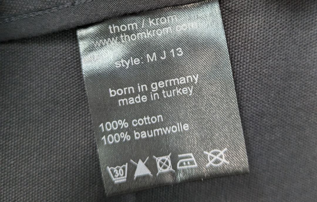 【thom/krom】 ロングモッズコート ジップアップパーカー付き