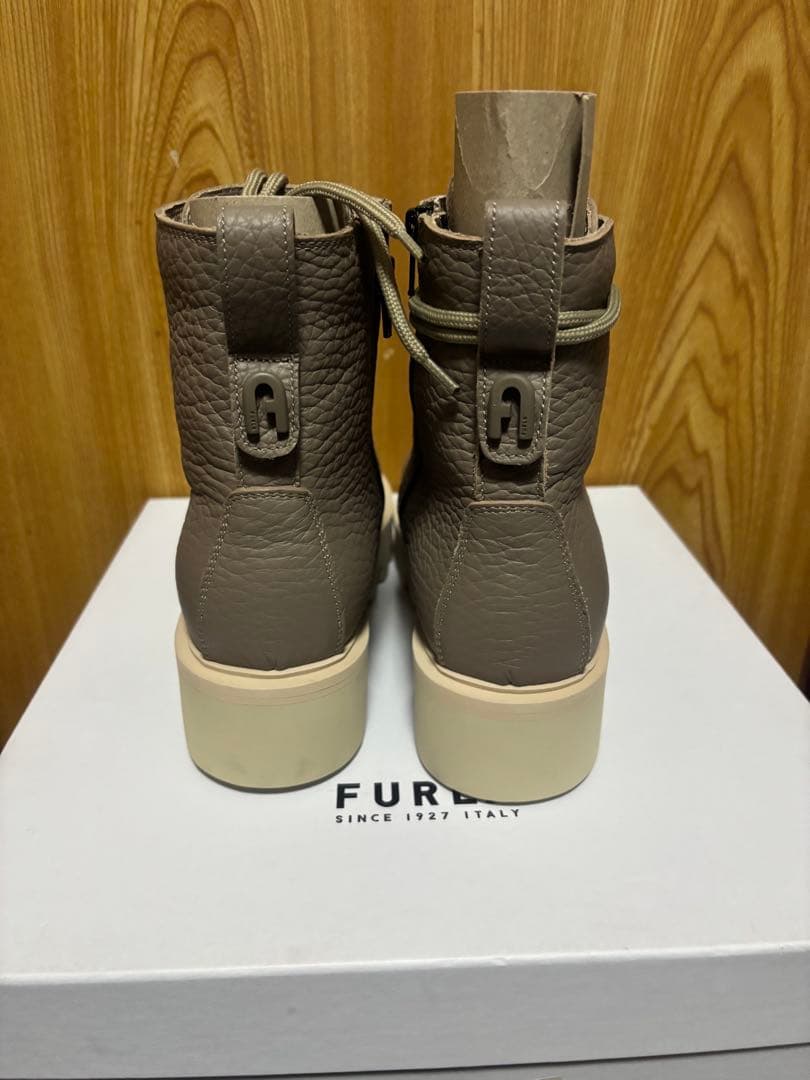 FURLA RITA ARMY BOOT T 40 グレー