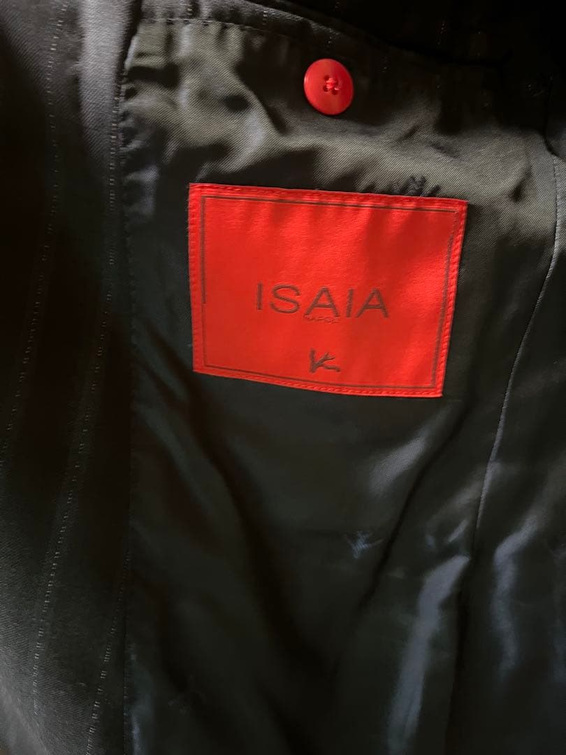 【美品】ISAIA イザイア　44 8R ストライプ スーツジャケット