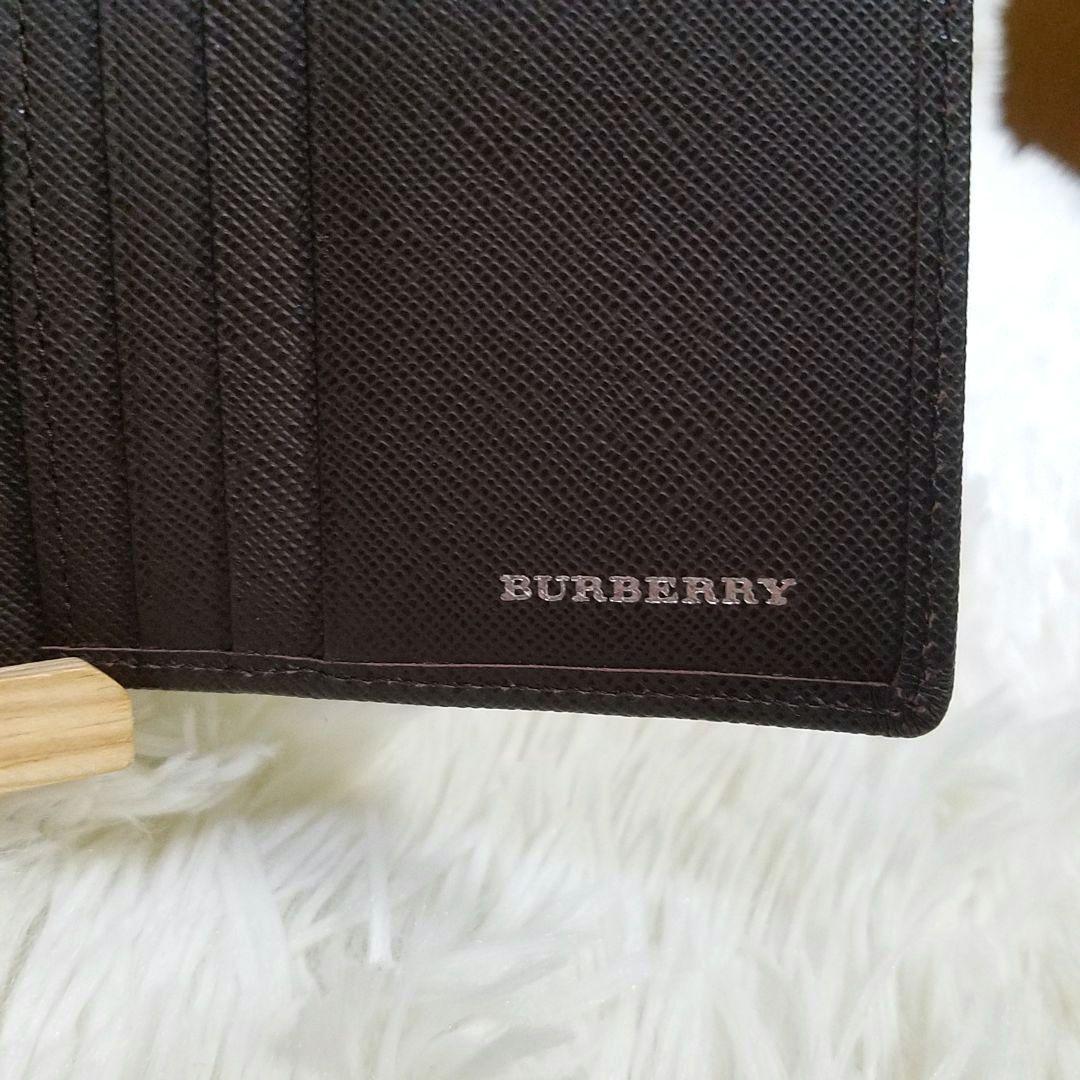 【極美品】BURBERRY 三つ折り財布 がま口 ノバチェック レザー ブラウン