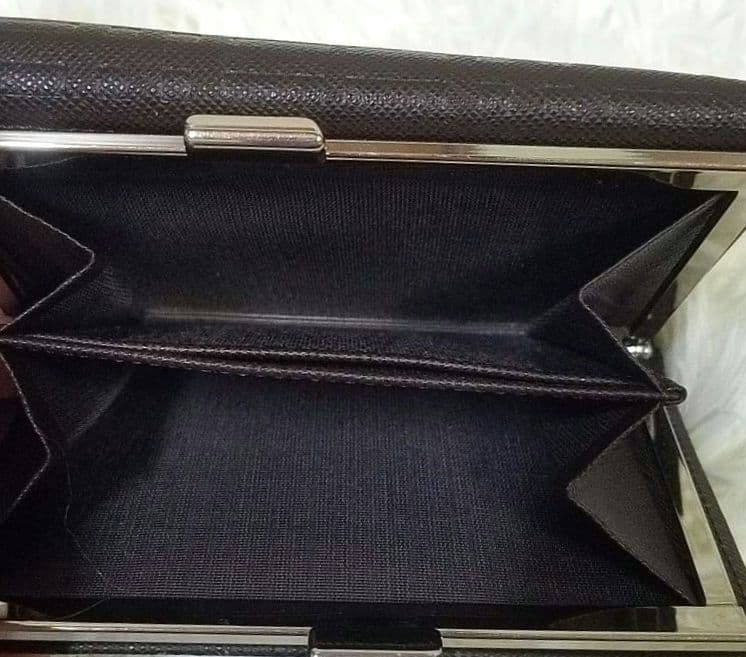 【極美品】BURBERRY 三つ折り財布 がま口 ノバチェック レザー ブラウン