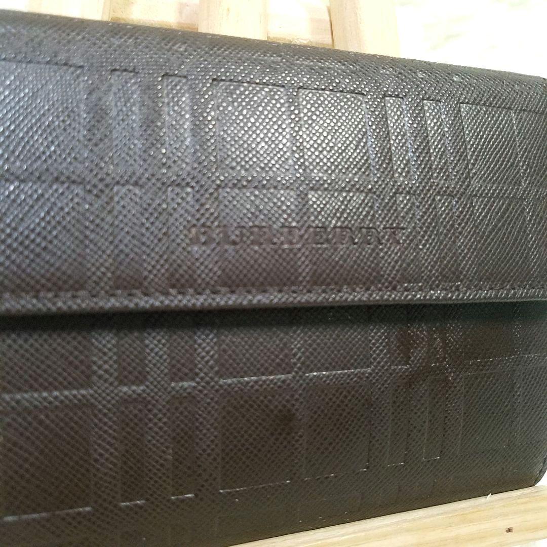 【極美品】BURBERRY 三つ折り財布 がま口 ノバチェック レザー ブラウン