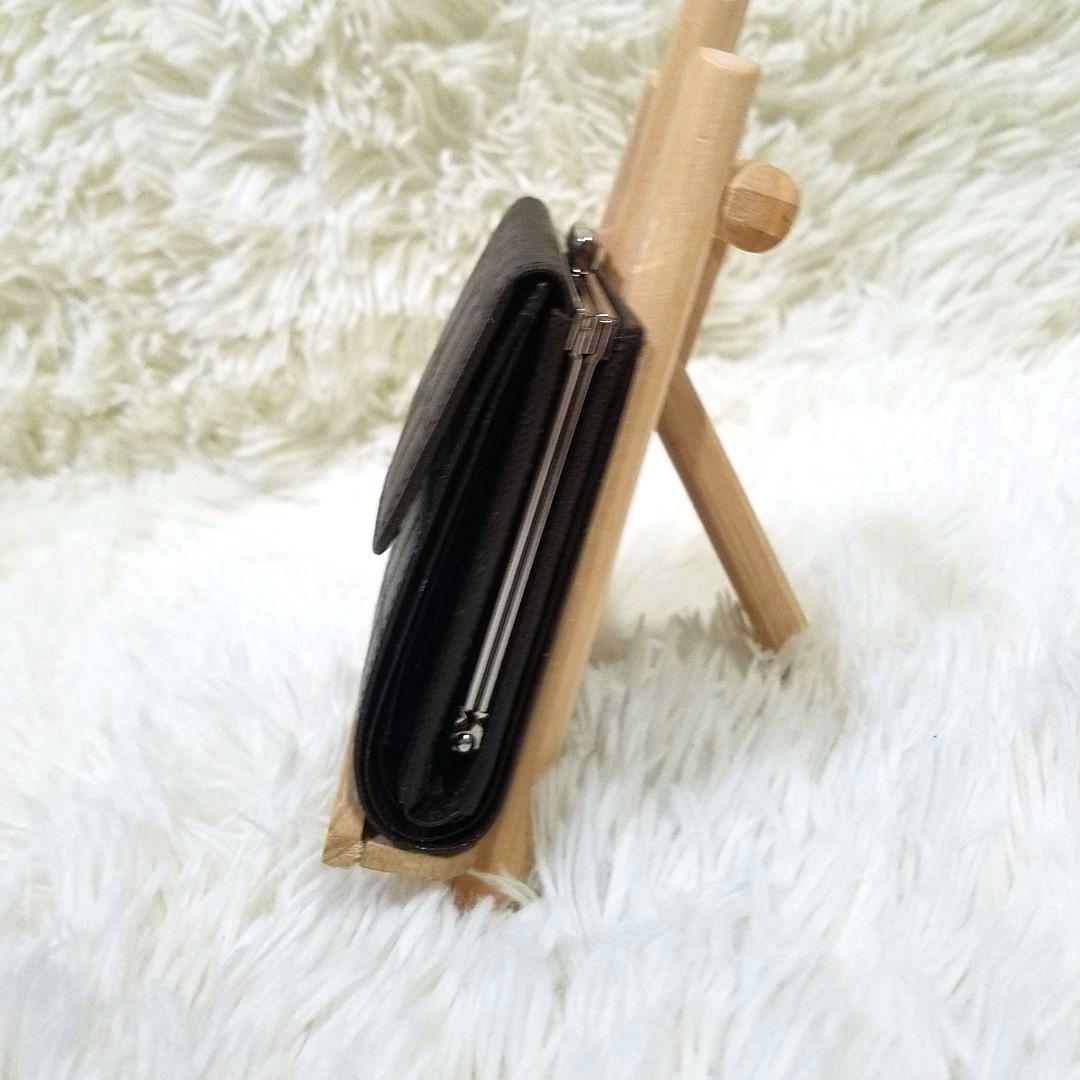 【極美品】BURBERRY 三つ折り財布 がま口 ノバチェック レザー ブラウン