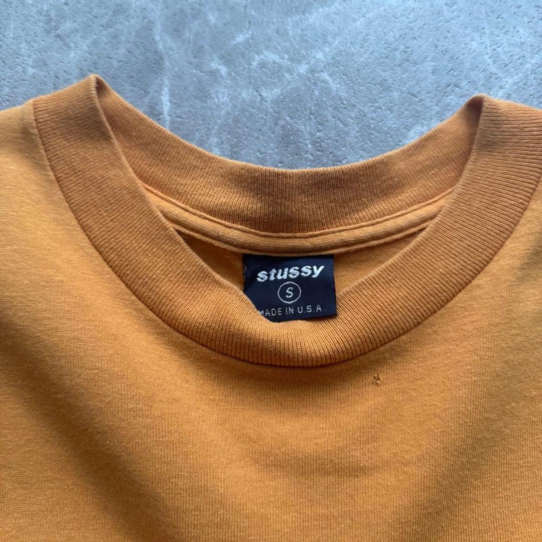 old stussy usa製　プリント tシャツ 紺タグ　90s