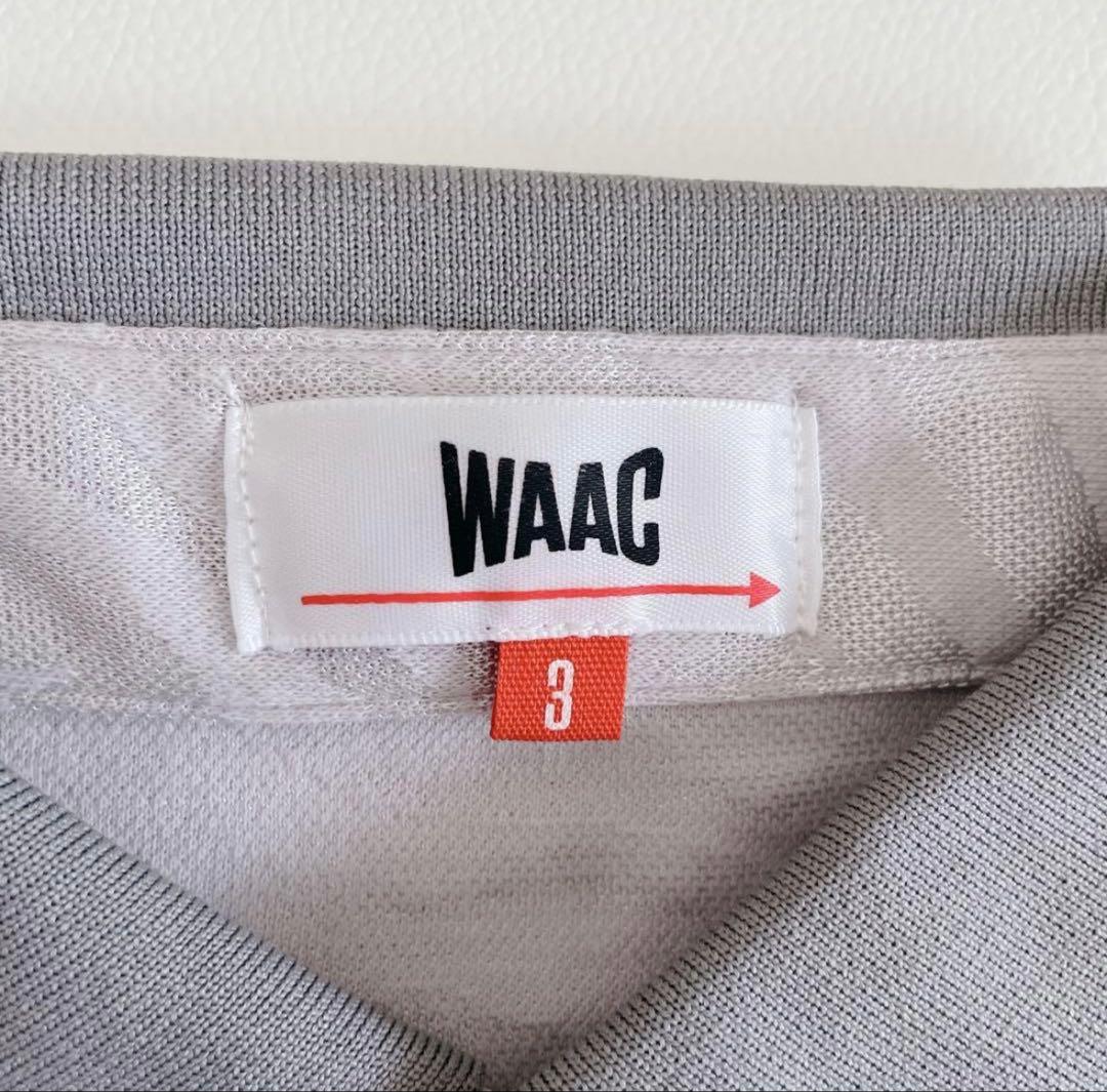 美品 ❗️WAAC ワック3/L 半袖 ポロシャツ ボタンダウン グレー メンズ