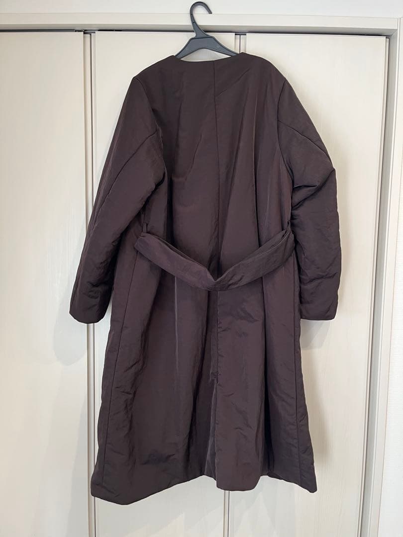 【美品】crewre 2wayノーカラーパファーコート