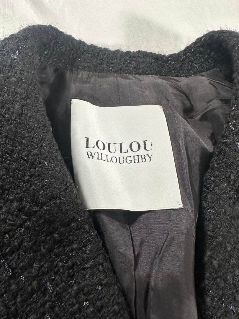 LOULOU WILLOUGHBY ファンシーツイードダブルジャケット　卒業式