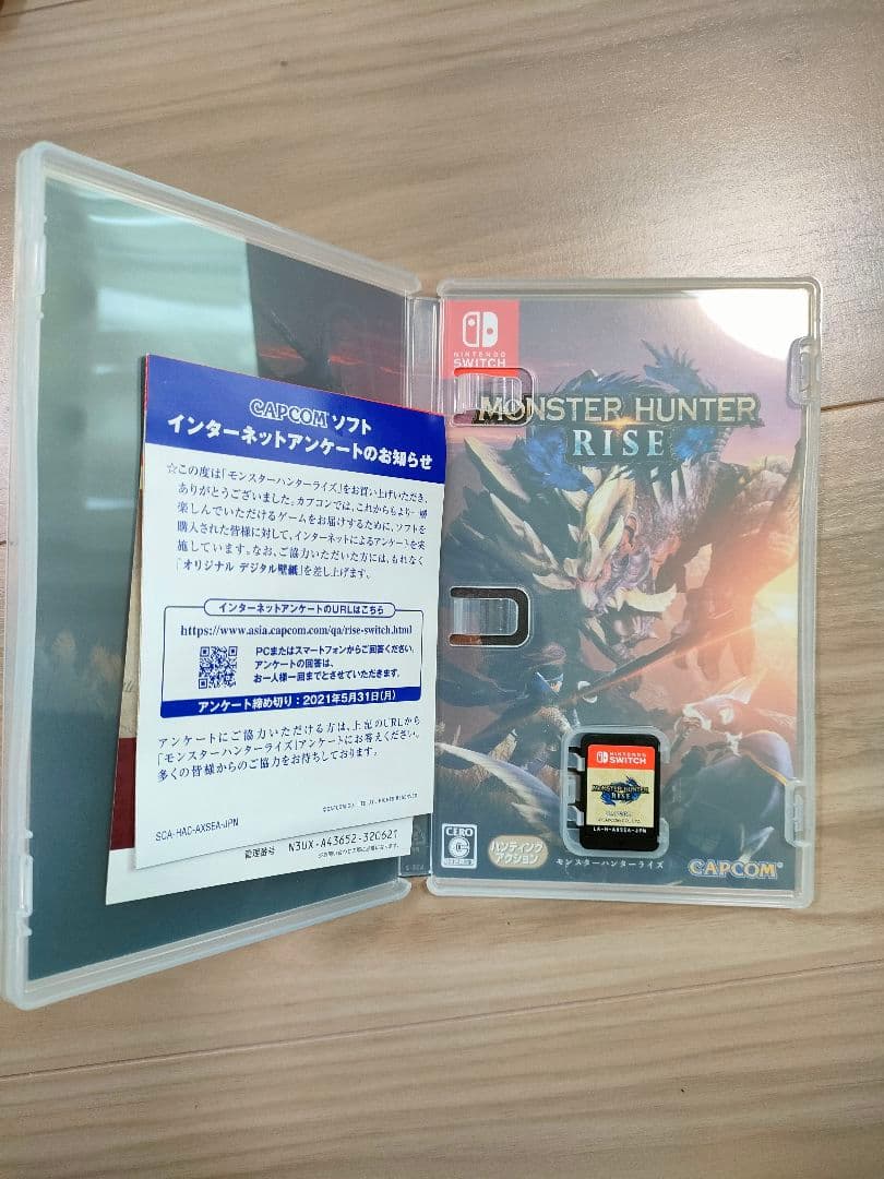 ニンテンドーSwitch本体とモンハンライズ