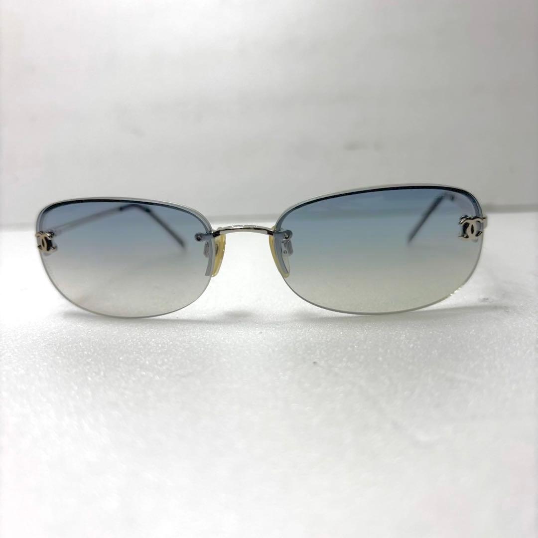 付属品完備✨️CHANEL サングラス リムレス 4099 ストーン ココマーク