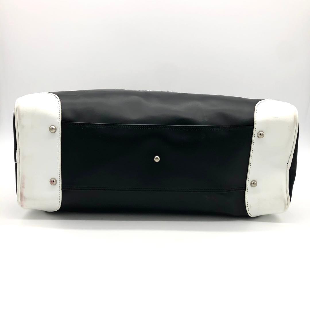 【美品✨】BURBERRY BLACK LABEL ボストンバッグ　デカロゴ　黒