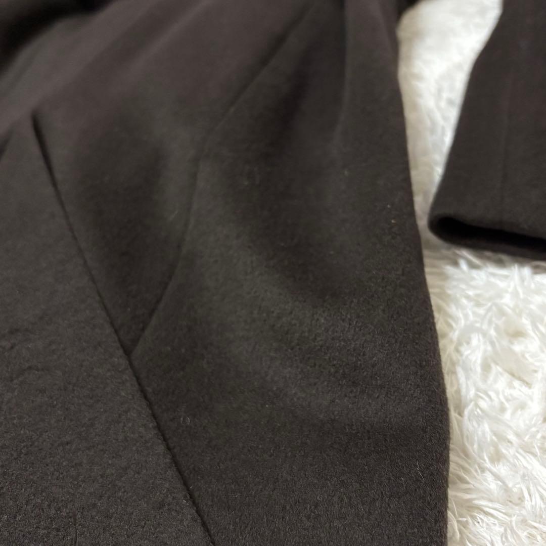 美品　23区　カシミヤ　ロングコート　ベルベットコート　フォックスファー　38