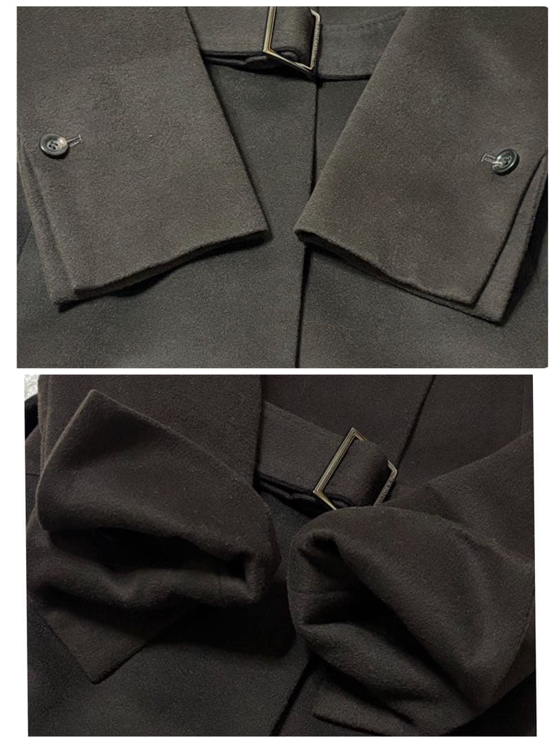 美品　23区　カシミヤ　ロングコート　ベルベットコート　フォックスファー　38