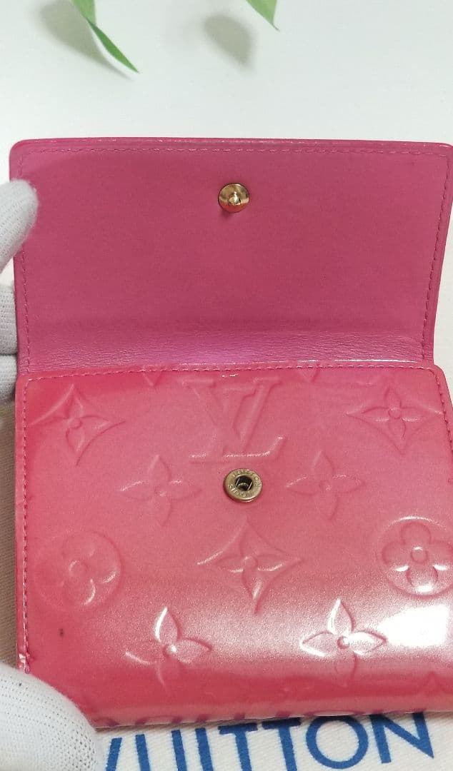 LOUIS VUITTON 三つ折り財布 Wホック フューシャピンク