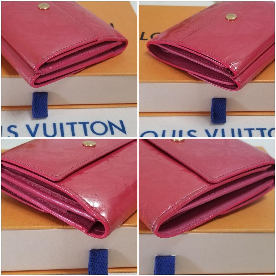 LOUIS VUITTON 三つ折り財布 Wホック フューシャピンク