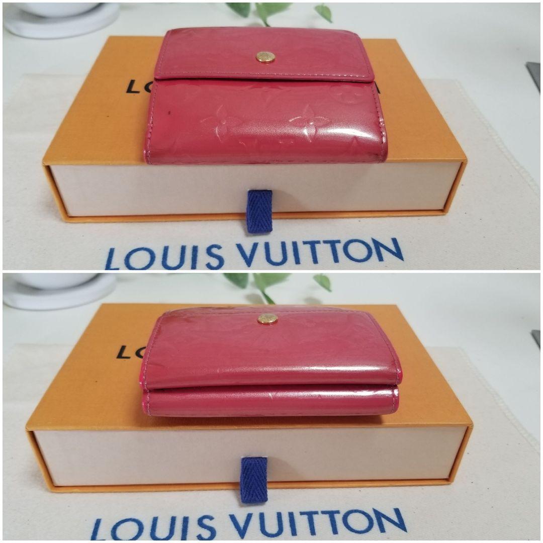 LOUIS VUITTON 三つ折り財布 Wホック フューシャピンク
