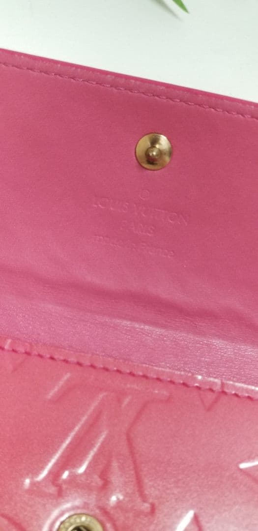 LOUIS VUITTON 三つ折り財布 Wホック フューシャピンク
