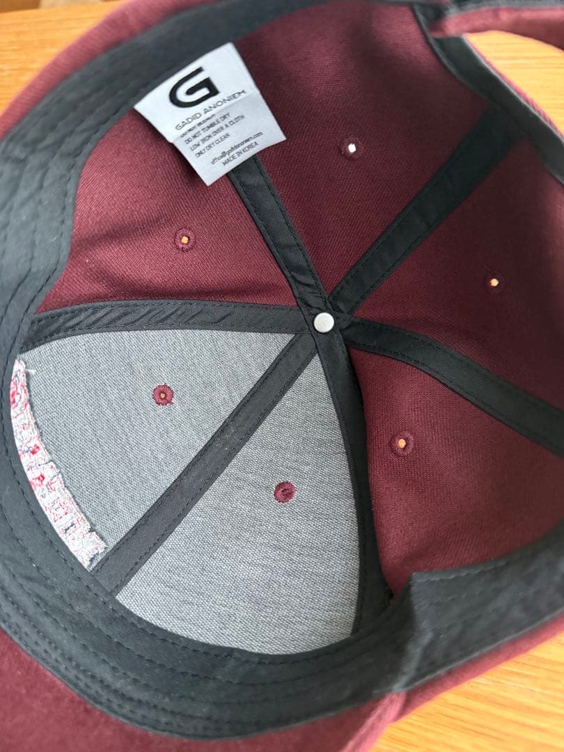 帽子 gadid anoniem cap DENI BURGUNDY
