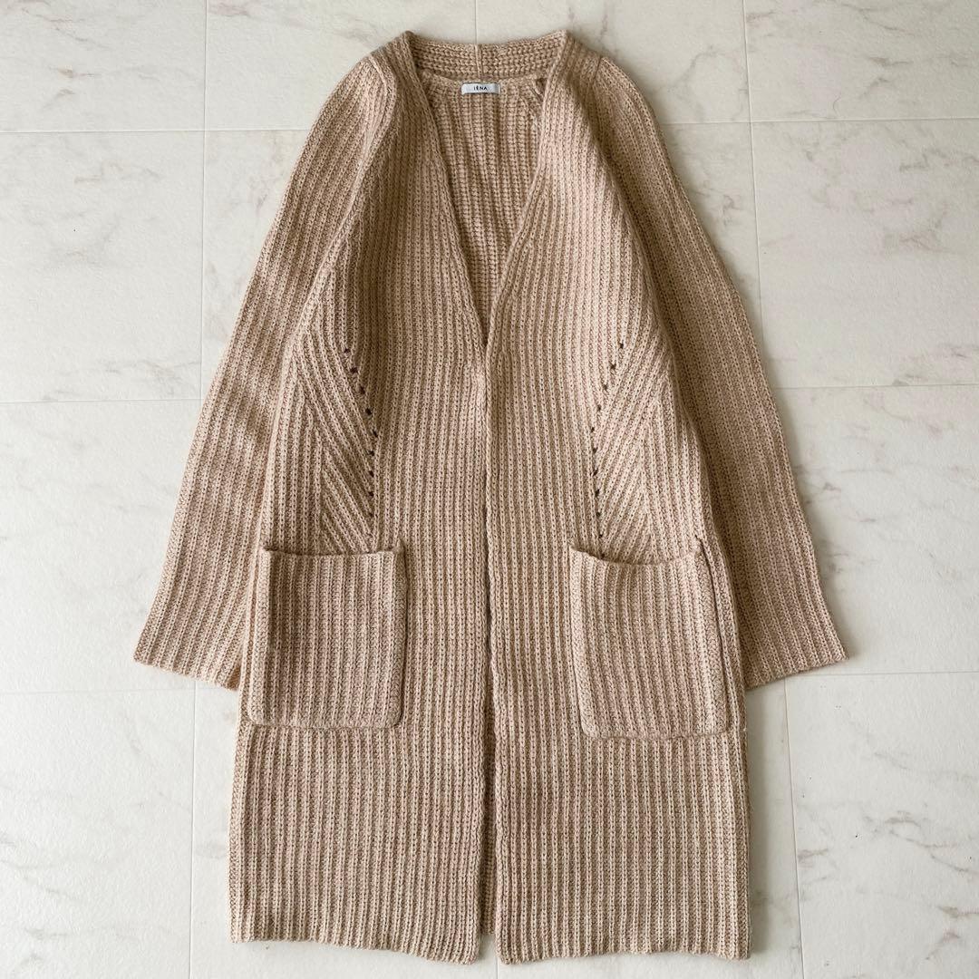 美品☆イエナ ふんわり モヘア アンゴラ ロングカーディガン