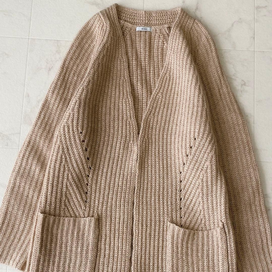 美品☆イエナ ふんわり モヘア アンゴラ ロングカーディガン