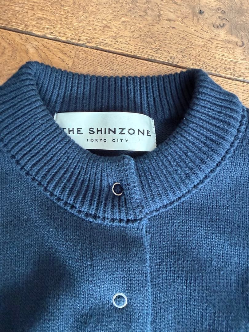 Shinzone シンゾーン　★☆ コットンロングリブカーディガン　ネイビー