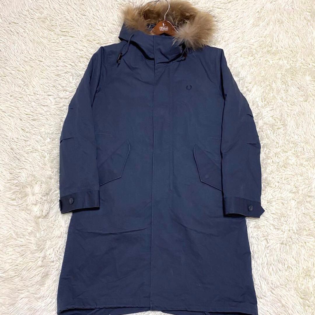 【美品✨】フレッドペリー ダウンライナー 3way モッズコート ファー 紺 S
