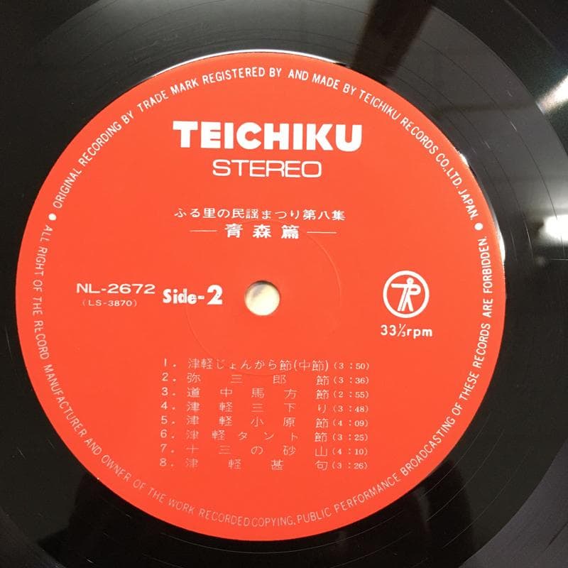 ★レア名盤！！ ふる里の民謡まつり 第八集／青森篇 LP 成田雲百合 一戸光春