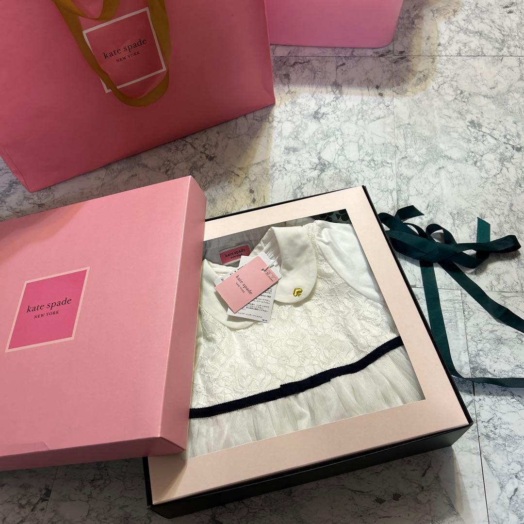 kate spade フラワードットチュールドッキングワンピース　箱付き