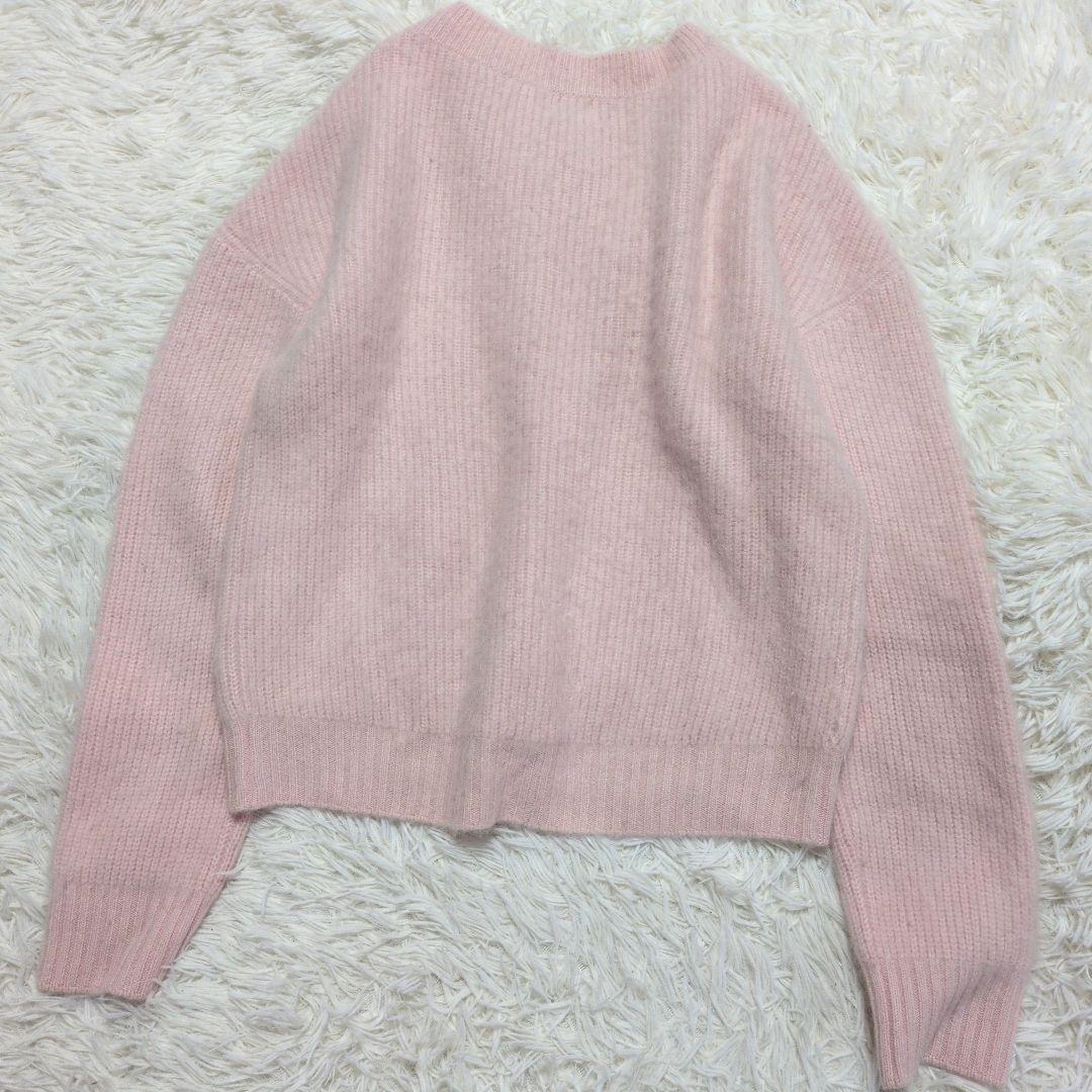 Aliquam 　カシミヤ100% カーディガン　厚手ニット　パステルピンク　Ｍ