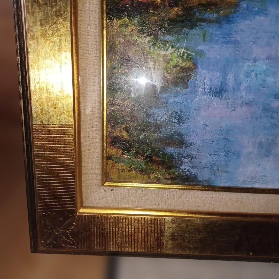 油彩風景画 金色フレーム