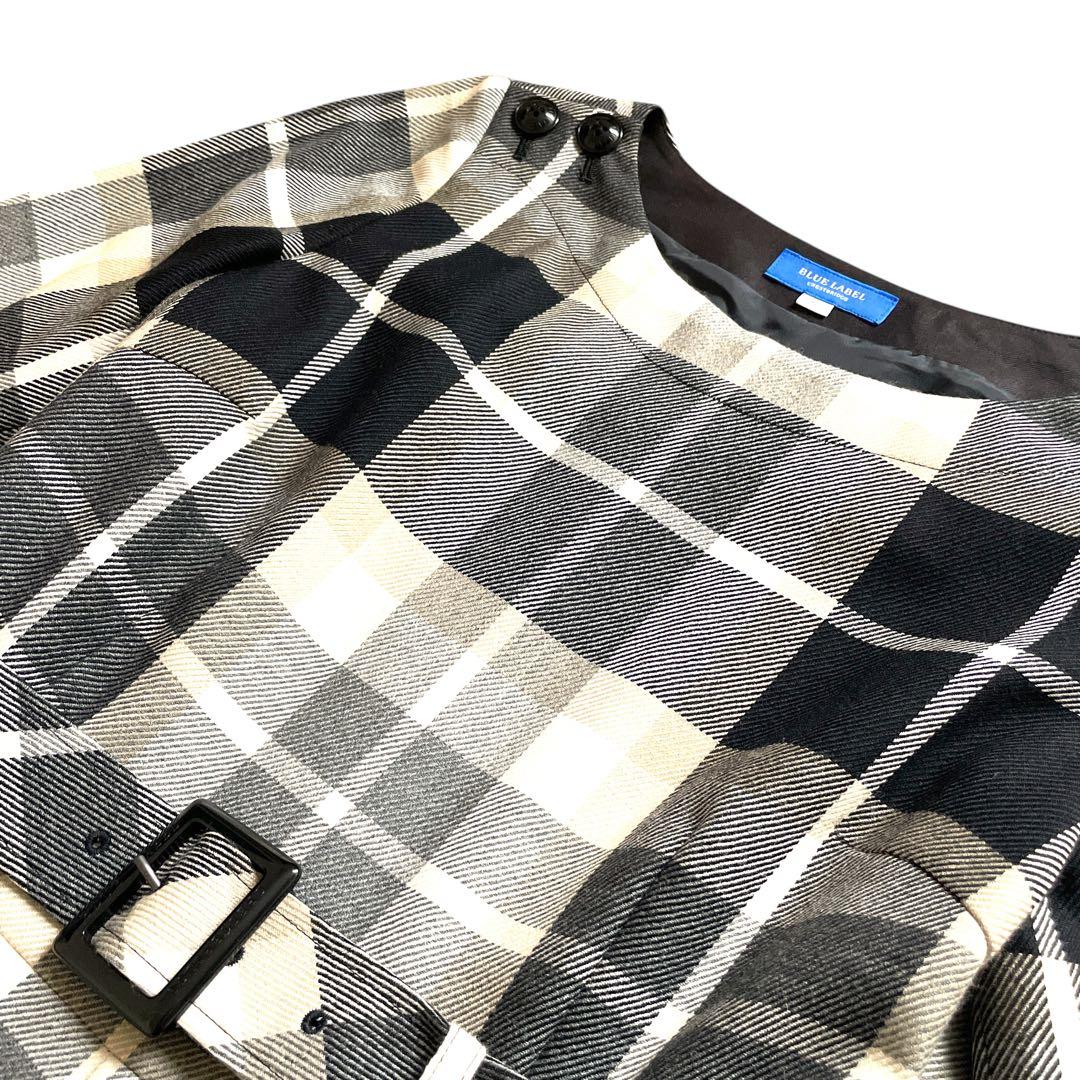 極美品 好配色 BLUE LABEL CRESTBRIDGE ワンピース 38
