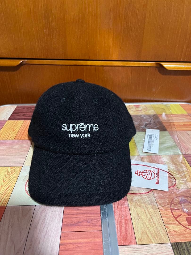 Supreme Harris Tweed® 6-Panel キャップ　黒