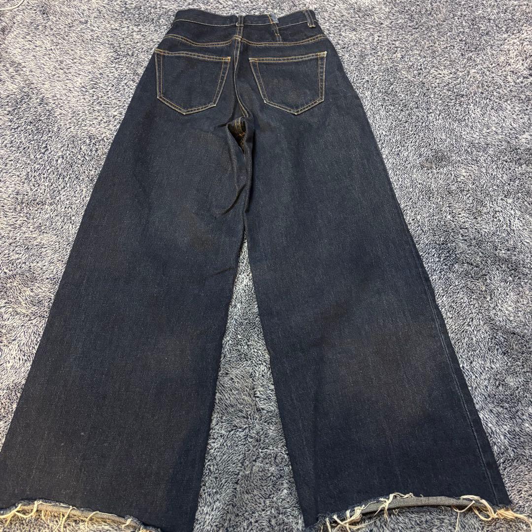 MOUSSY CROSS WAIST WIDE STRAIGHT カットオフ