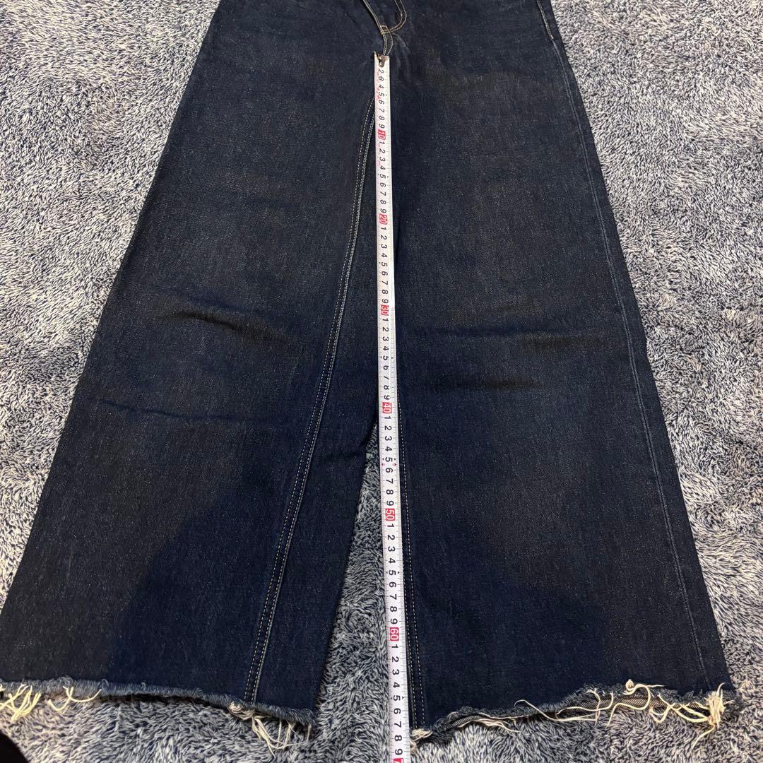 MOUSSY CROSS WAIST WIDE STRAIGHT カットオフ