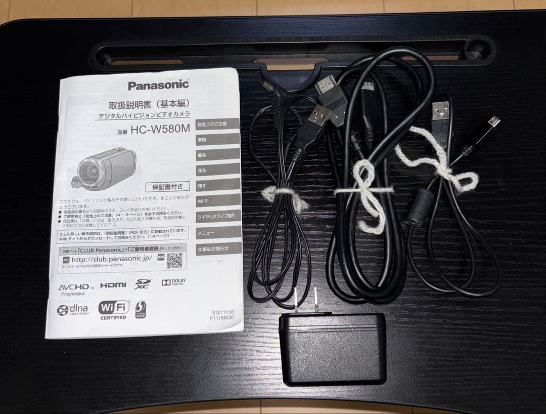 【ジャンク品】Panasonic HC-W580M ビデオカメラ 本体　付属品