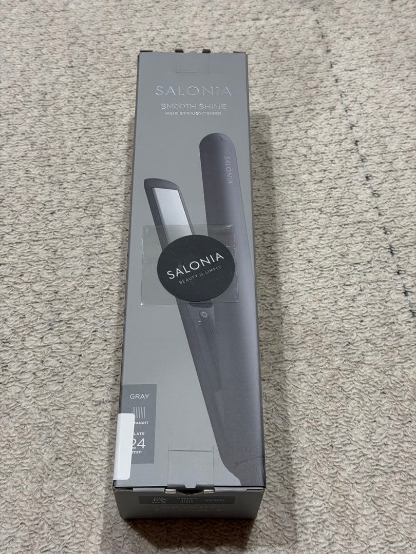 【新品未使用】　匿名発送　SALONIA ストレートヘアアイロン グレー