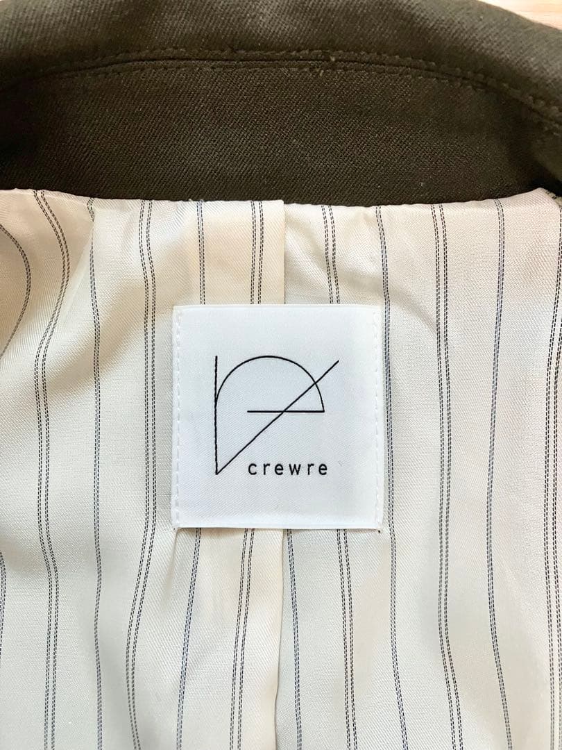 crewre クルーレ ダブルテーラードジャケット オリーブ ブラウン サイズ2
