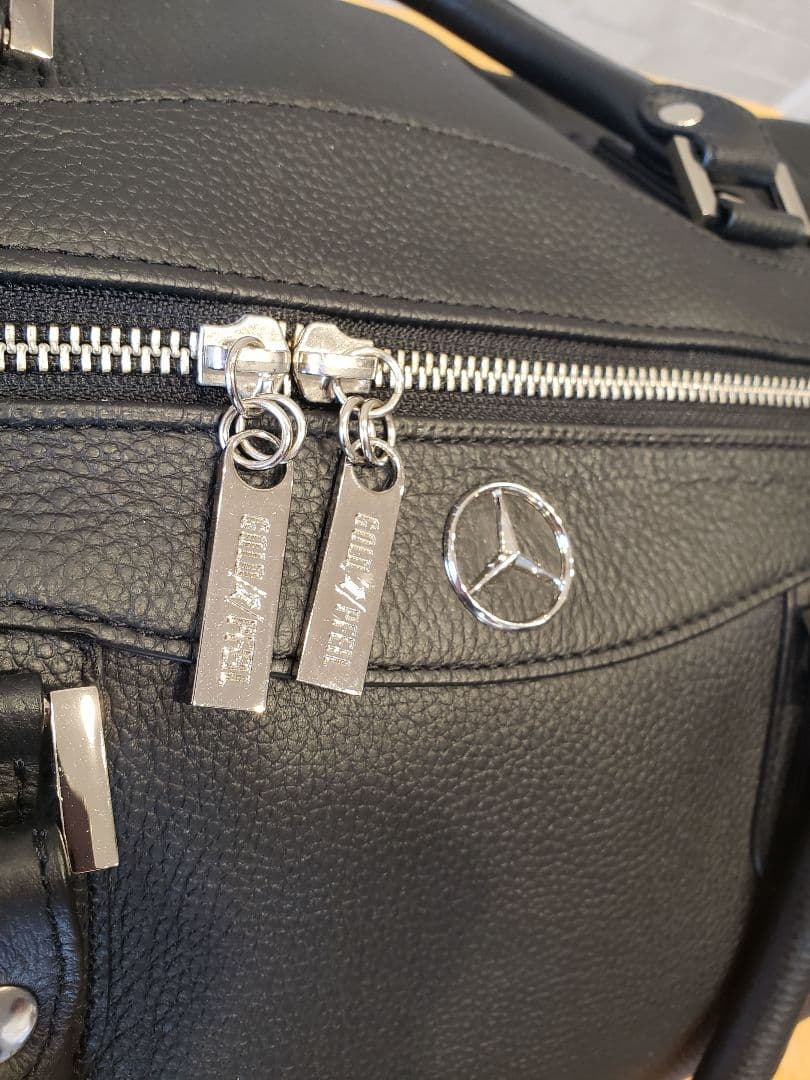 Mercedes-Benz レザー ボストンバッグ　ゴールドファイル