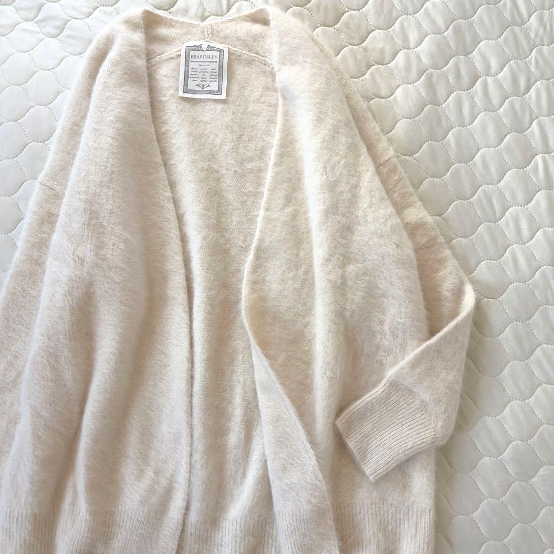 【美品】定価3.3万✴︎BEARDSLEY FOXラクーンカーディガン　ホワイト