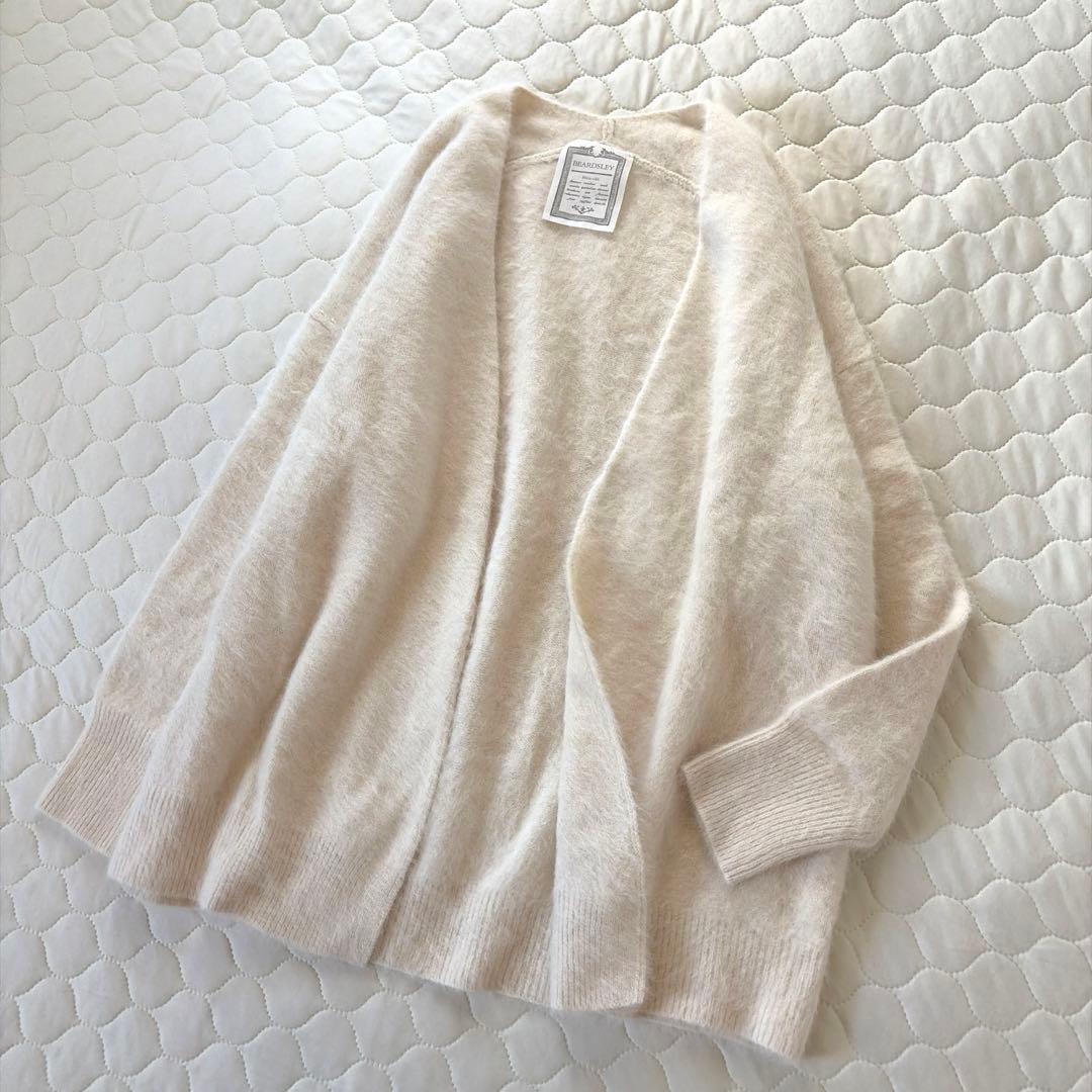 【美品】定価3.3万✴︎BEARDSLEY FOXラクーンカーディガン　ホワイト