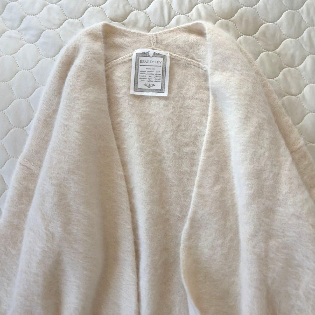 【美品】定価3.3万✴︎BEARDSLEY FOXラクーンカーディガン　ホワイト