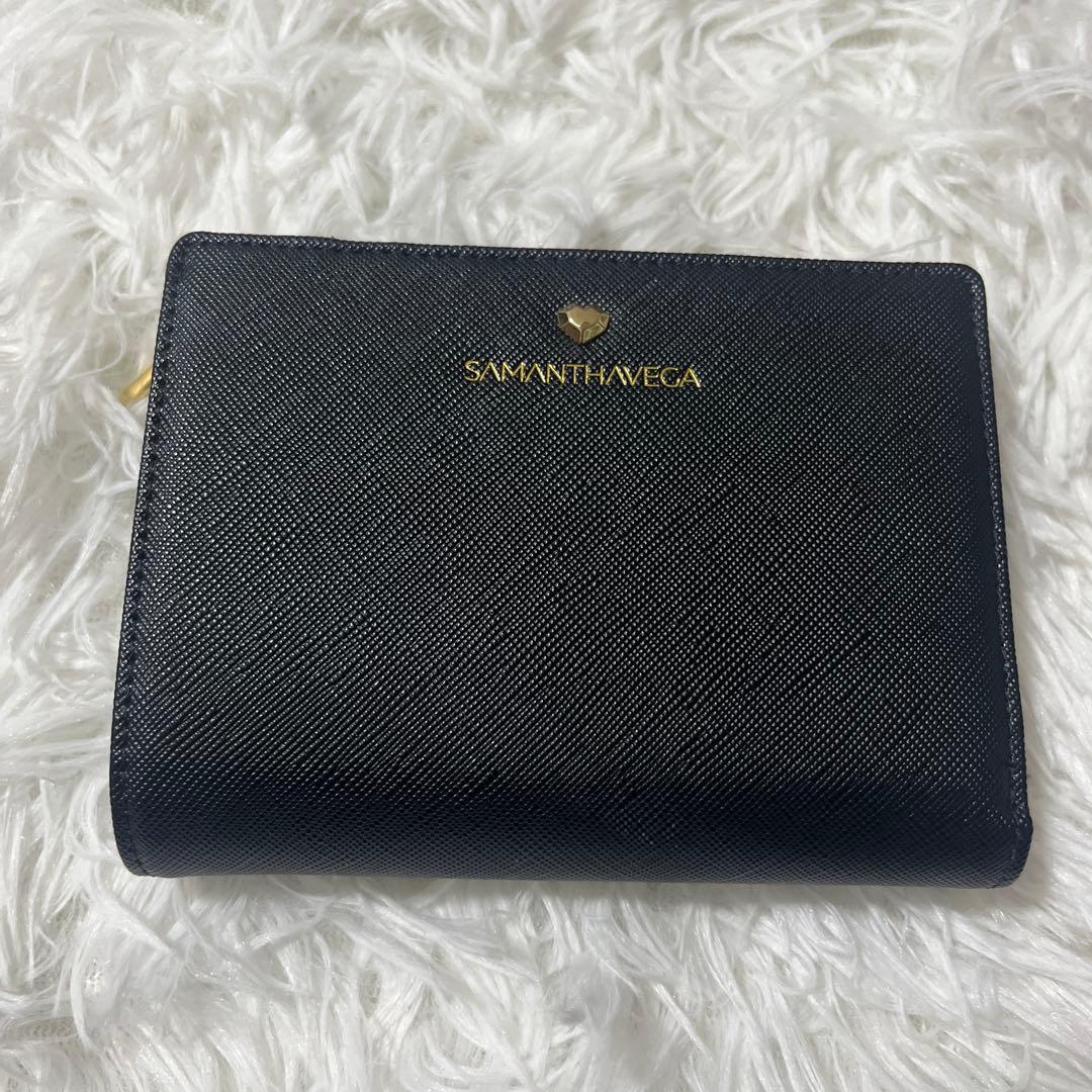 SAMANTHAVEGA ブラック二つ折り財布