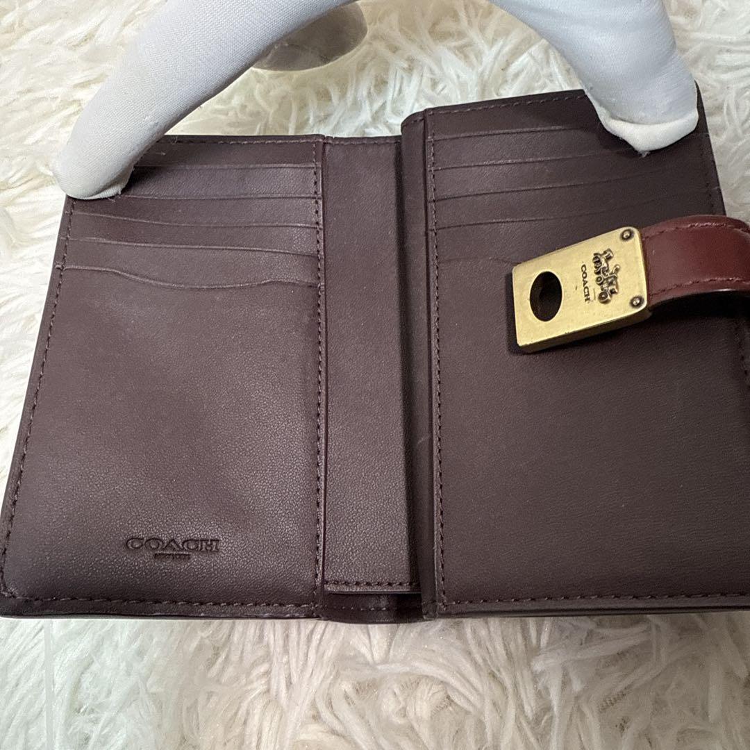 コーチ ハットンウォレット ターンロック 二つ折り財布 本革