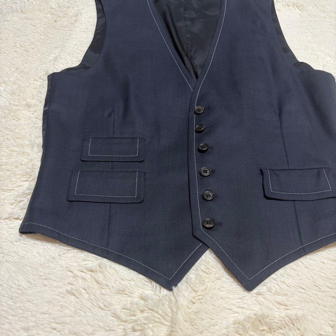 美品　現行タグ　Paul Smith ジレ　ベスト　シングル　L ネイビー