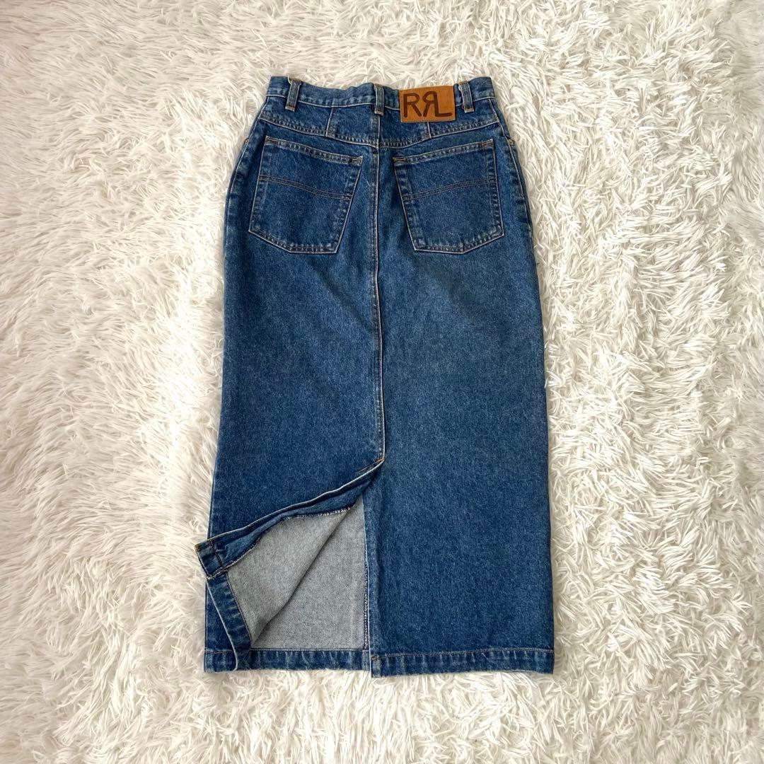 美品✨ダブルアールエル RRL デニムスカート ロング ペンシル 濃紺 9 希少