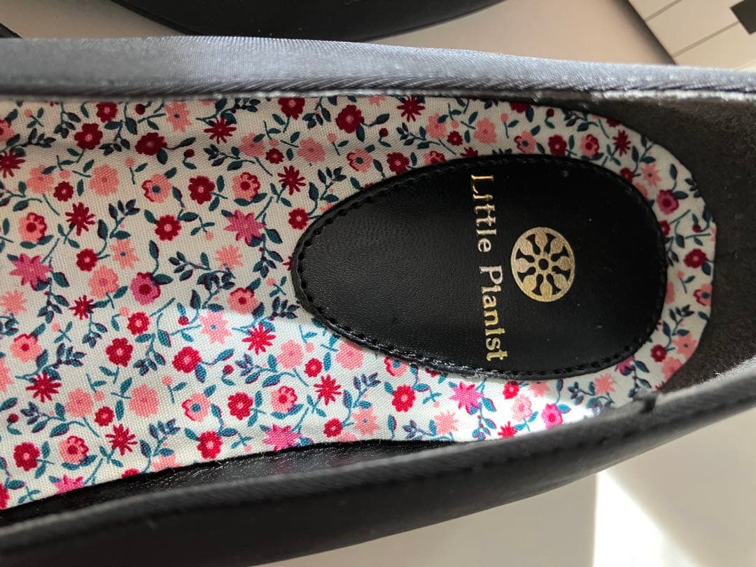 リトルピアニスト 24.5cm ブラック ピアノ シューズ　発表会　演奏会
